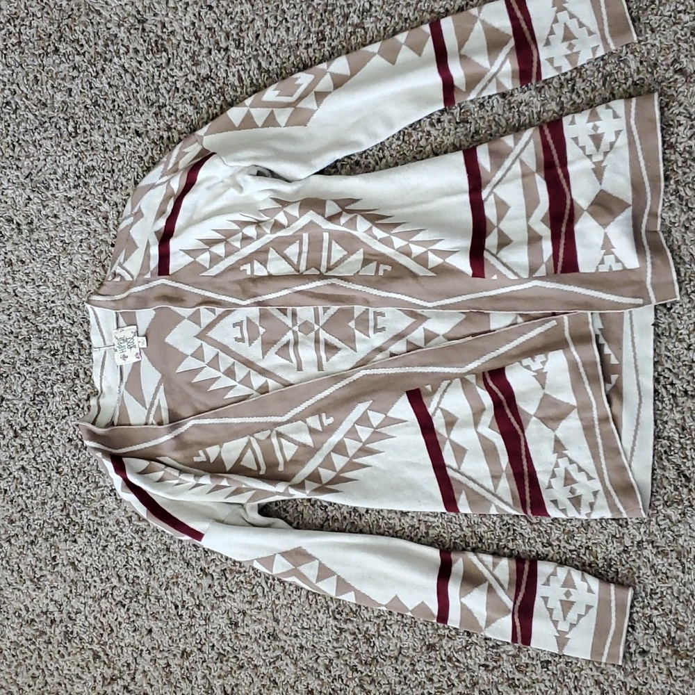 Aztec printed cardigan